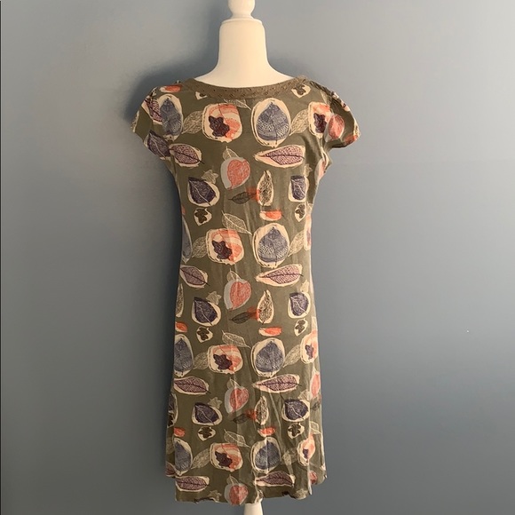 White Stuff for Anthro Cotton Leaves Dress - Picture 2 of 7